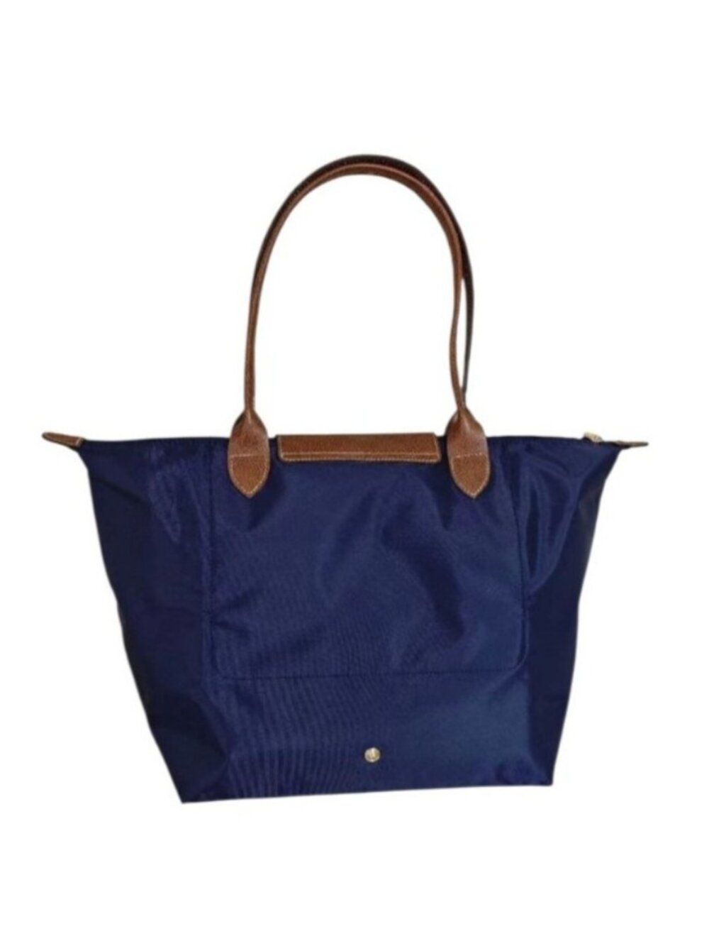 Longchamp Le Pliage Women's Medium Navy Nylon Leather Tote Bag NWOT - Picture 9 of 16